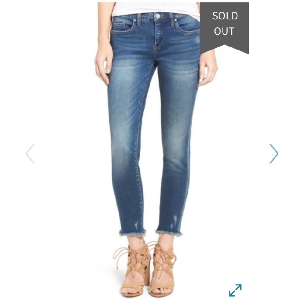 Blank NYC frayed hem skinny jean size 24